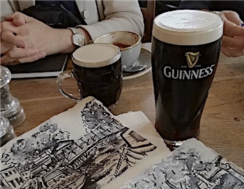 Drinks and discussion, photo