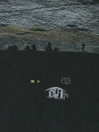 Drawing of pre-Dawn Seattle