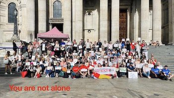 Group of members outside St Pauls