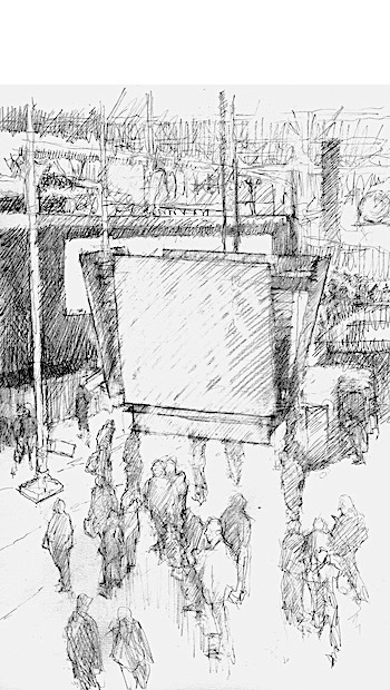 Drawing of Waterloo Station