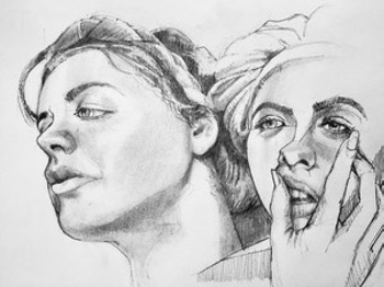 double portrait of a girl