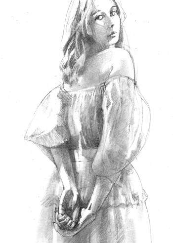 Drawing of a woman
