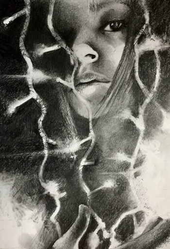 portrait with lights